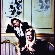 Johnny Dynell and Chi Chi Valenti photographed by Barbara Gentile in the Versailles Room at Mother, 1996