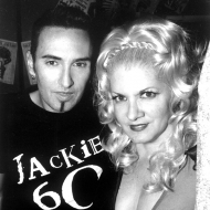 Johnny Dynell and Chi Chi Valenti photographed by Paul Brissman at the closing of Jackie 60, 1999