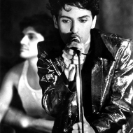 Johnny Dynell performing “Jam Hot” at Danceteria, photo by Chris Savas, 1983